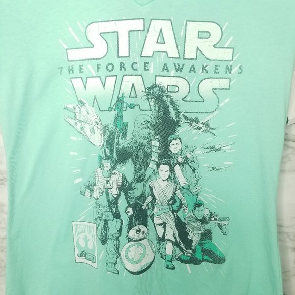 Star Wars Force Awakens Junior Womens Large L Tee - Picture 2 of 4